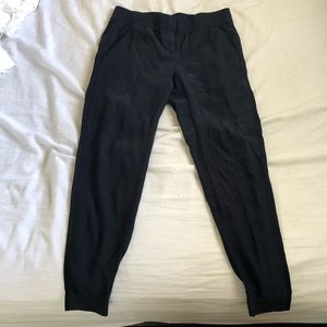Loft navy silky joggers